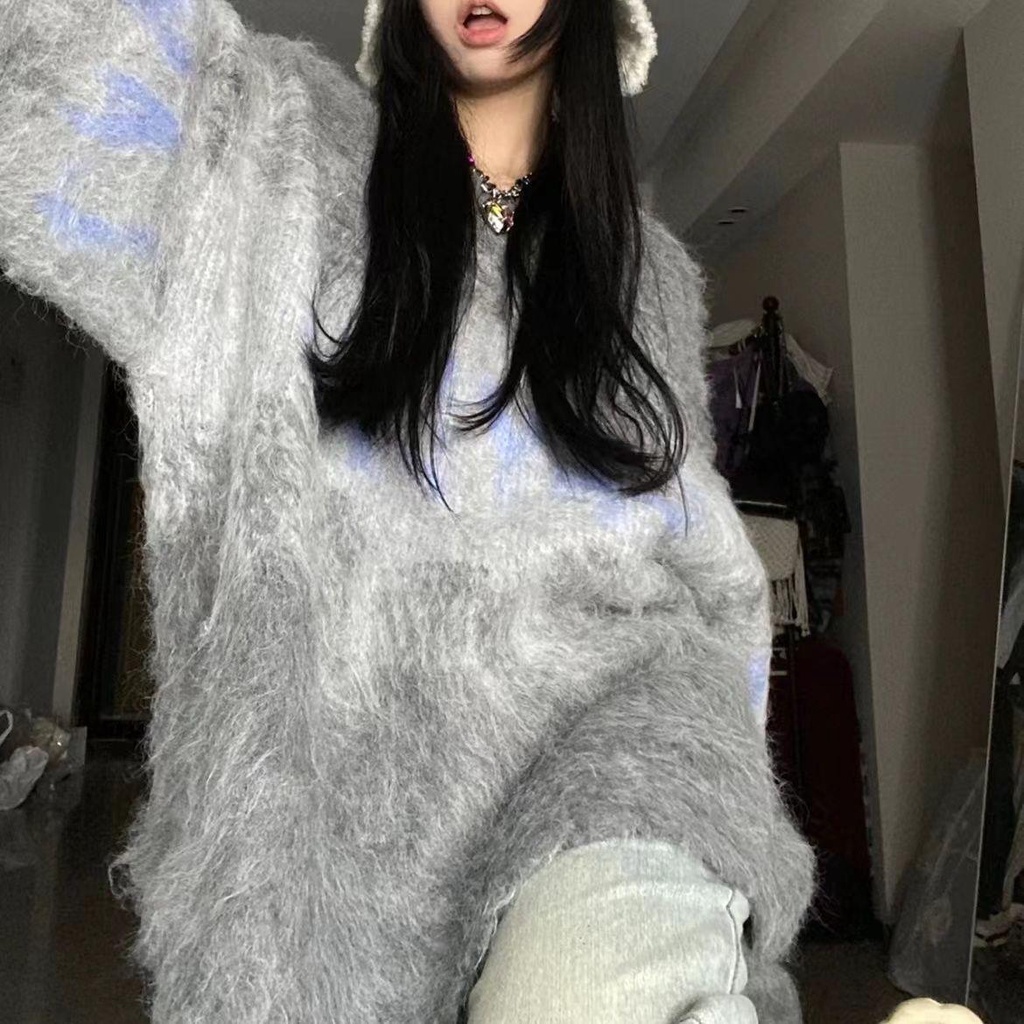 Áo Sweater Chui Đầu Dáng Rộng Phong Cách Mới Mùa Thu 2022