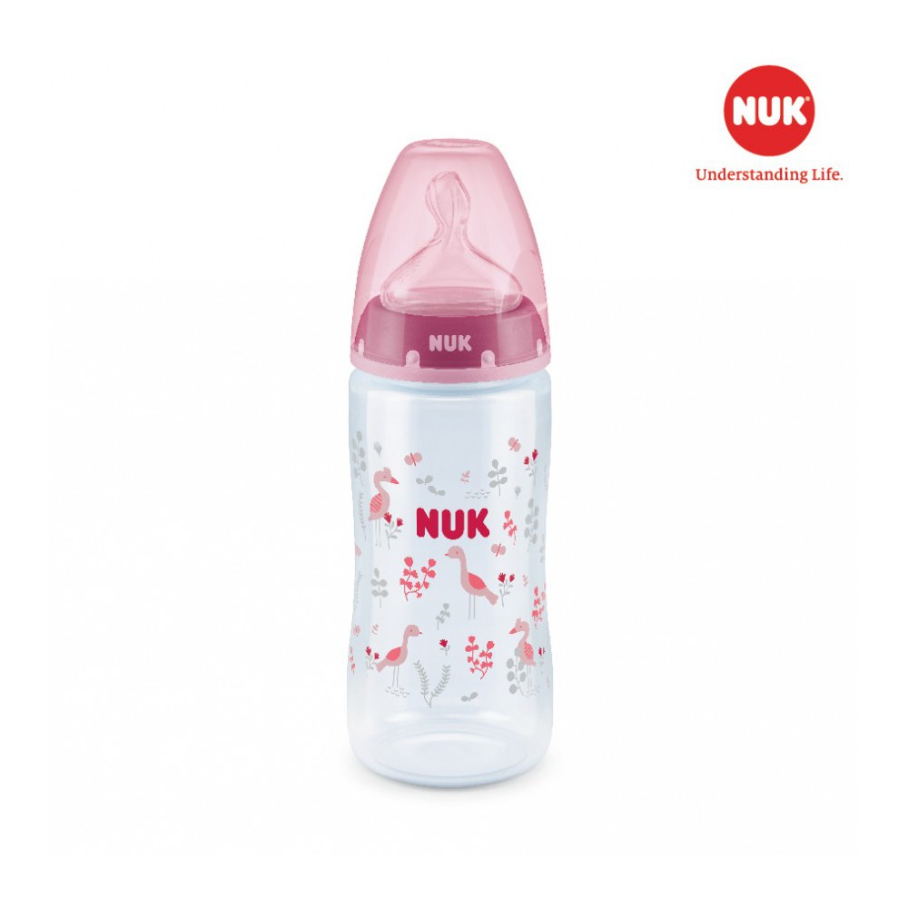 Bình sữa Nuk nhựa pp 150ml - 300ml, 100% hàng chính hãng.