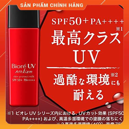 [MẪU MỚI - Hàng Nhật Nội Địa] Kem Chống Nắng Kao BIORE UV Athlizm Skin Protect Essence/ Milk SPF50+ PA++++ 70gr/ 65