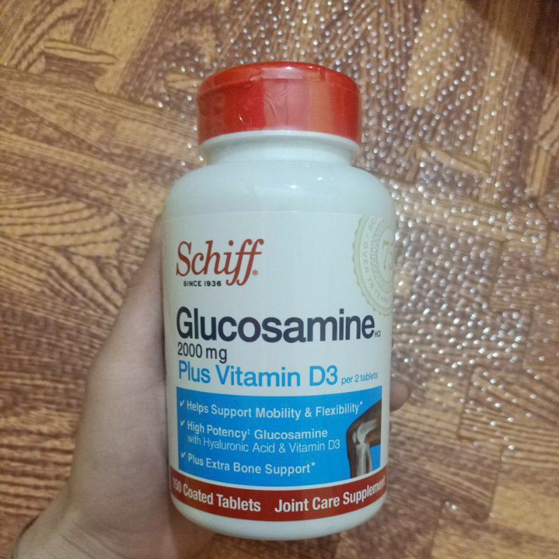 Schiff Glucosamine 2000mg Plus Vitamin D3 150Viên hỗ trợ Xương Khớp của Mỹ