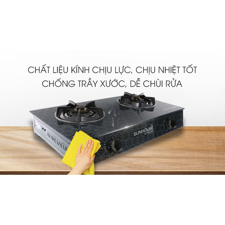 Bếp ga đôi Sunhouse Mama MMBB0787MT MỚI chính hãng bh 12 tháng+ tặng dây gas