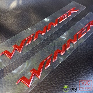 Cặp chữ nổi WINNER màu đỏ cho xe Winner 150 đen nhám Chính hãng Honda- STRIPF-WINNER-RED