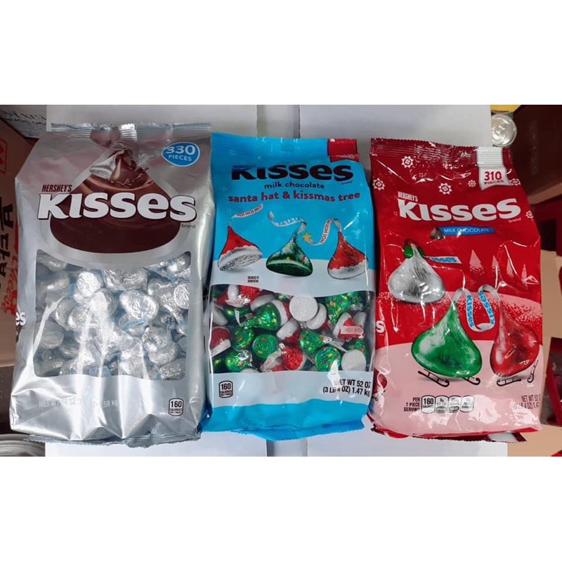 ) Mẫu mới Kẹo chocolate Hershey’s Kisses Milk ,socola núm , socola ú ( 1,58 kg)