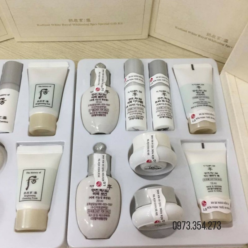 Radiant white royal whitening 8pcs special gift kit