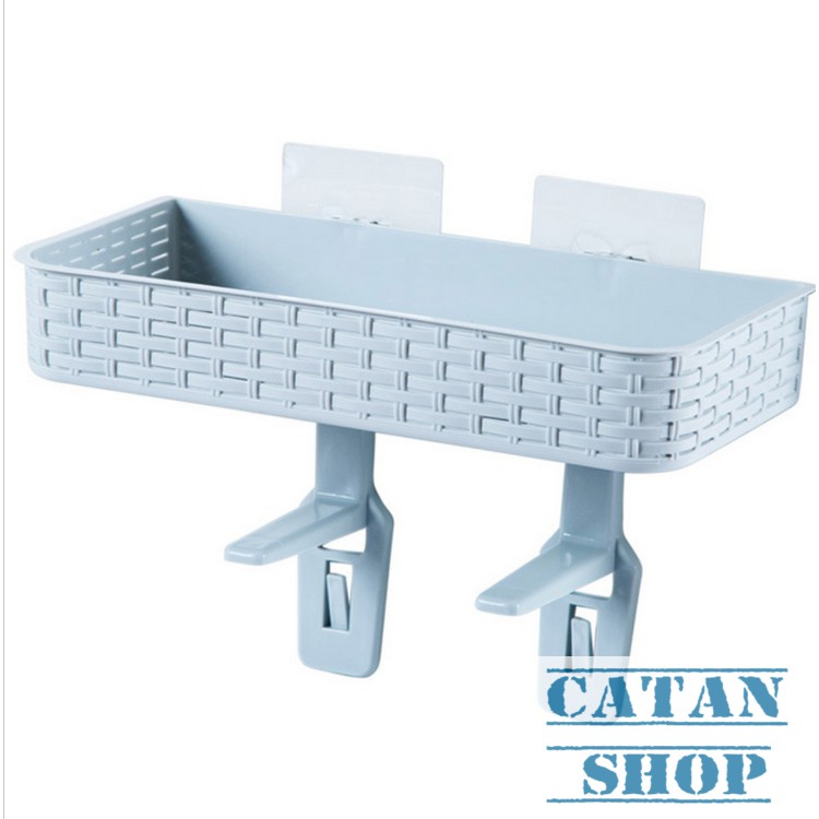 Kệ đồ giả mây đa năng trên toilet, để dầu gội dễ dàng tháo lắp GD81-KNTMay