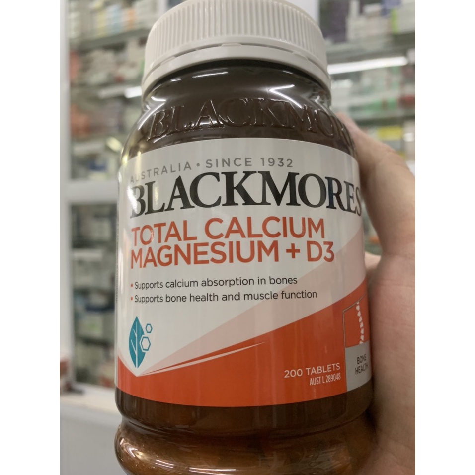 Blackmores Total Calcium Magnesium + D3 200 viên - Bổ sung canxi + Magie cho xương chắc khỏe , phát triển chiều cao