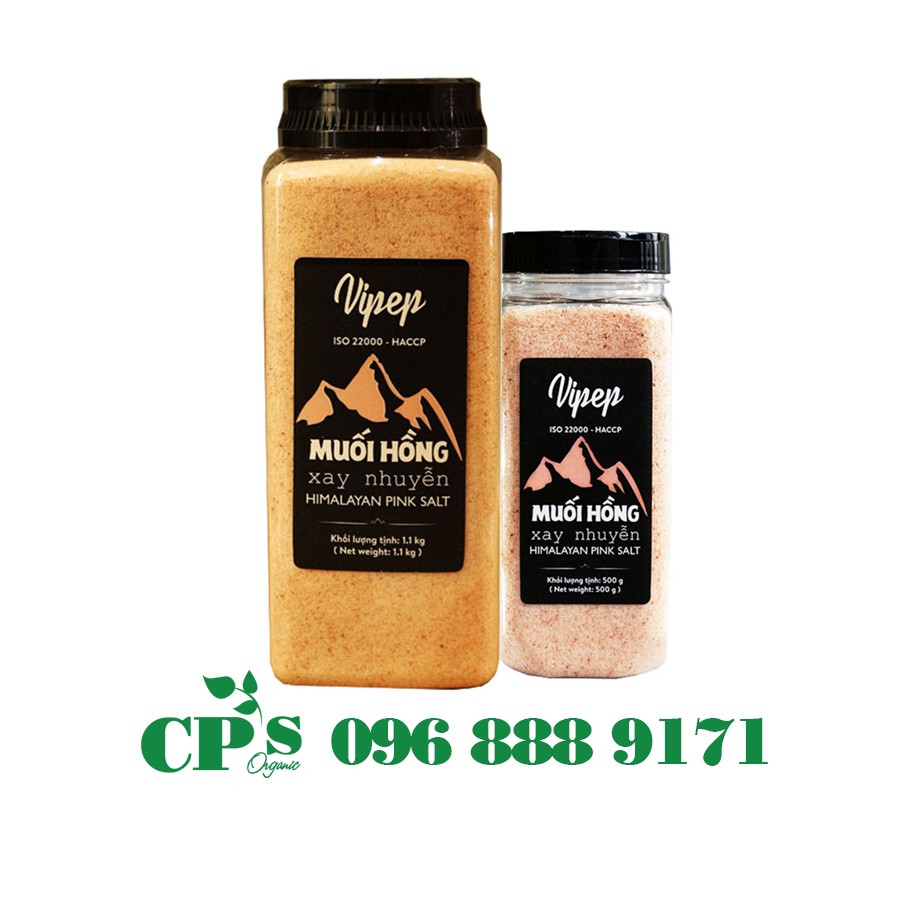 Muối hồng xay nhuyễn Vipep 500g và 1.1kg