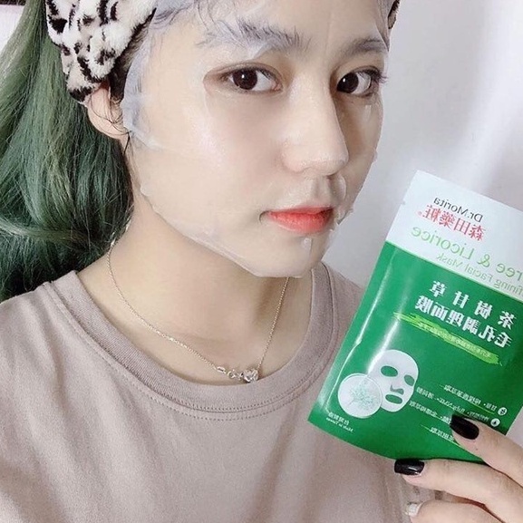 Mặt nạ ngừa mụn, se khít lỗ chân lông Dr. Morita Tea Tree &amp; Licorice Pore Refining Facial Mask 30g/m