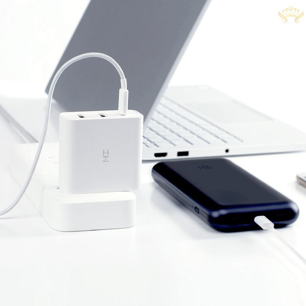 Cốc Sạc Nhanh Xiaomi Zi Ha832 65w Với 3 Cổng Usb 110-240v