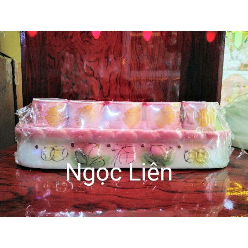 Bàn thờ thần tài ván ngang 30cm x 45cm6 món