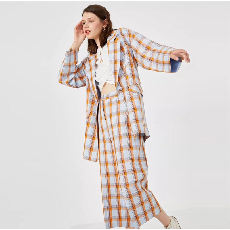 Áo blazer kẻ Vero moda