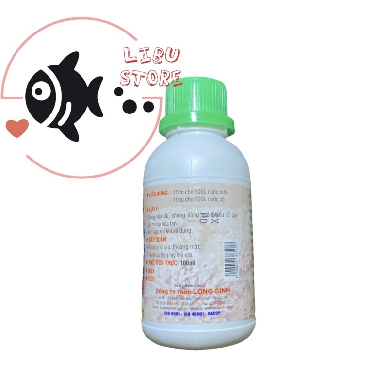 Long Clean Khử Nước Mới Bể Cá Cảnh - Lọ 100ml