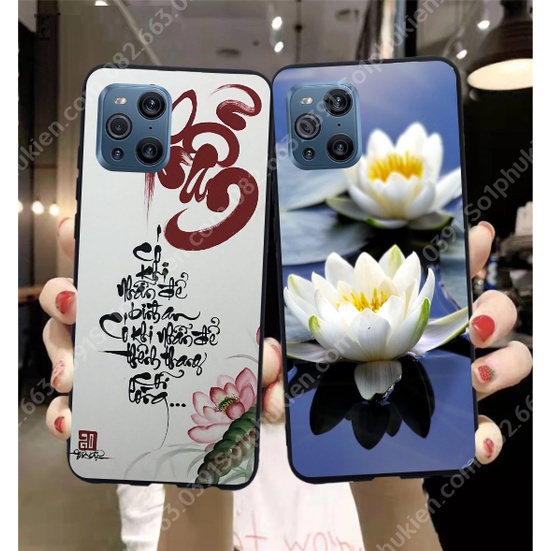 Ốp lưng Oppo Find X3 / X3 pro ép kính nano chống bể hình cá koi, thư pháp nhiều mẫu đẹp