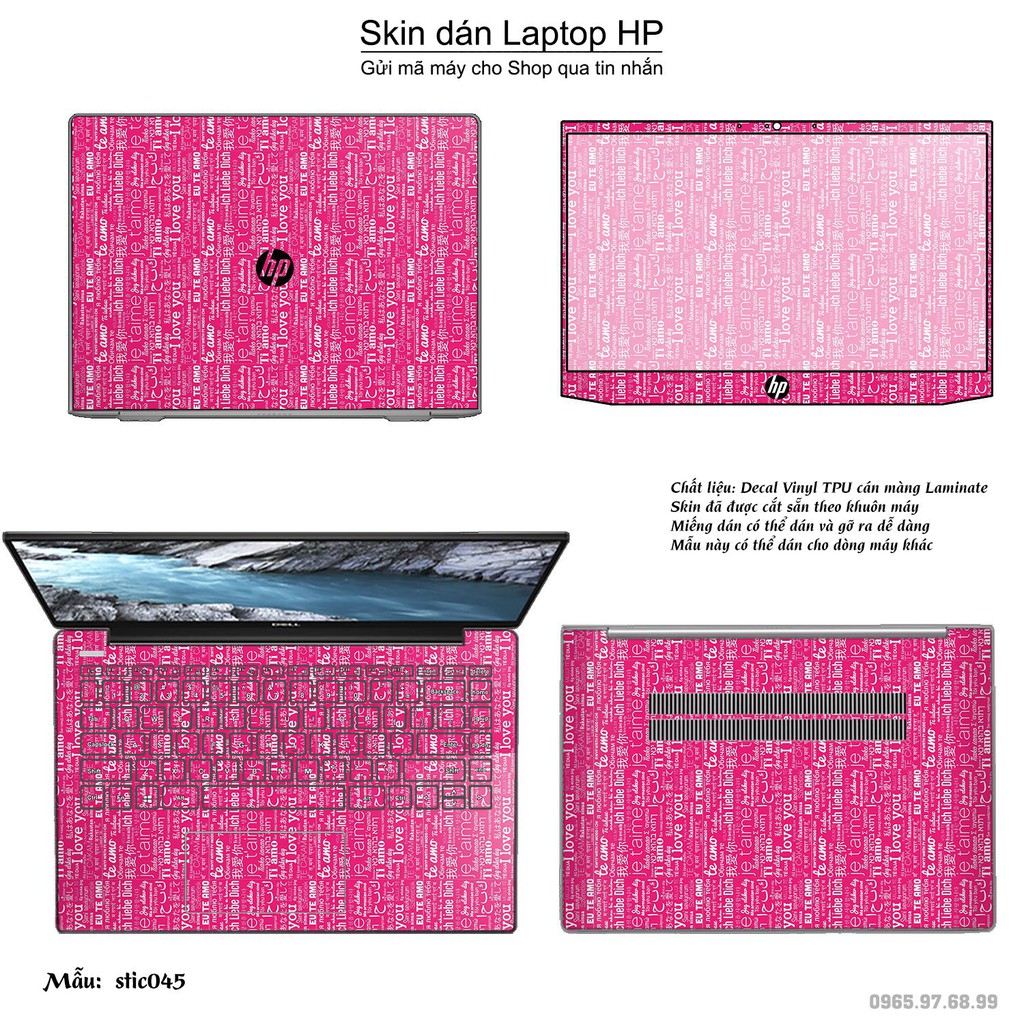 Skin dán Laptop HP in hình Hoa văn sticker nhiều mẫu 8 (inbox mã máy cho Shop)