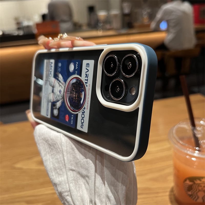 Ốp Điện Thoại Trong Suốt Chống Sốc In Hình Phi Hành Gia Cho iPhone 13 pro MAX 11 12 pro MAX X XS MAX XR 7 + 8Plus
