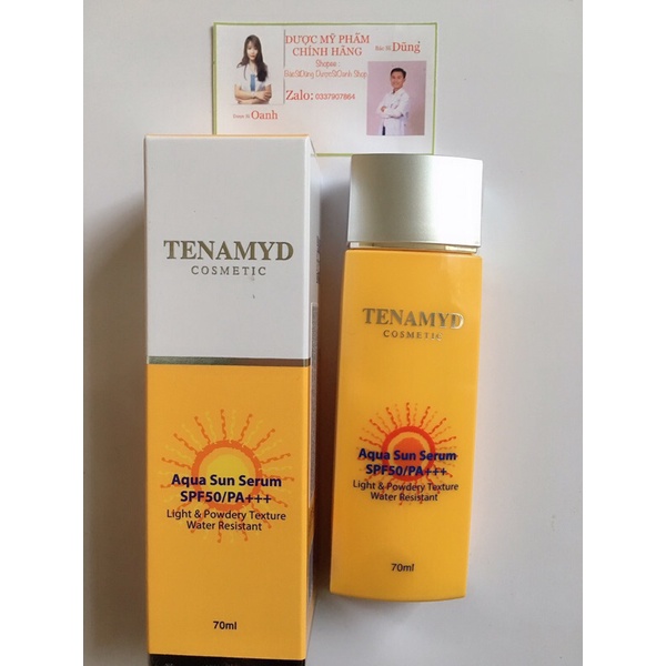 [CHÍNH HÃNG BÁC SĨ DŨNG NHẬP KHẨU]Kem Chống Nắng Dạng Lỏng Huyết Thanh Tenamyd SPF50 Dưỡng Da Mờ Thâm Nám Mịn Màng 70ml