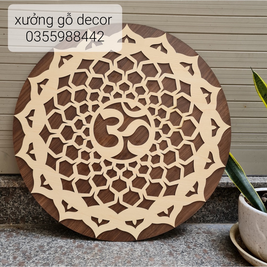 Tranh treo tường Decor hoa Mandala trang trí phòng thiền , yoga, phòng tập