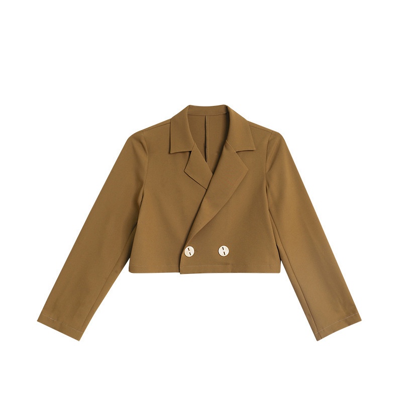 Áo khoác IELGY ngắn dáng rộng thời trang Hàn Quốc sành điệu cho nữ