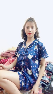 Đồ Bộ Lụa Satin Đùi