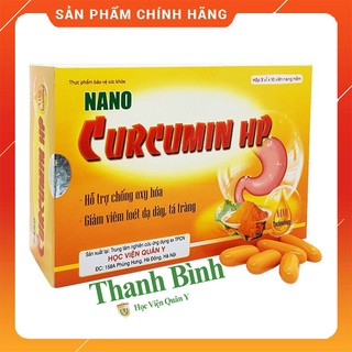 Hỗ Trợ Bệnh Đau Dạ Dày – Nano Curcumin Hp Học Viện Quân Y – Giảm Viêm Loét Dạ Dày, Hành Tá Tràng