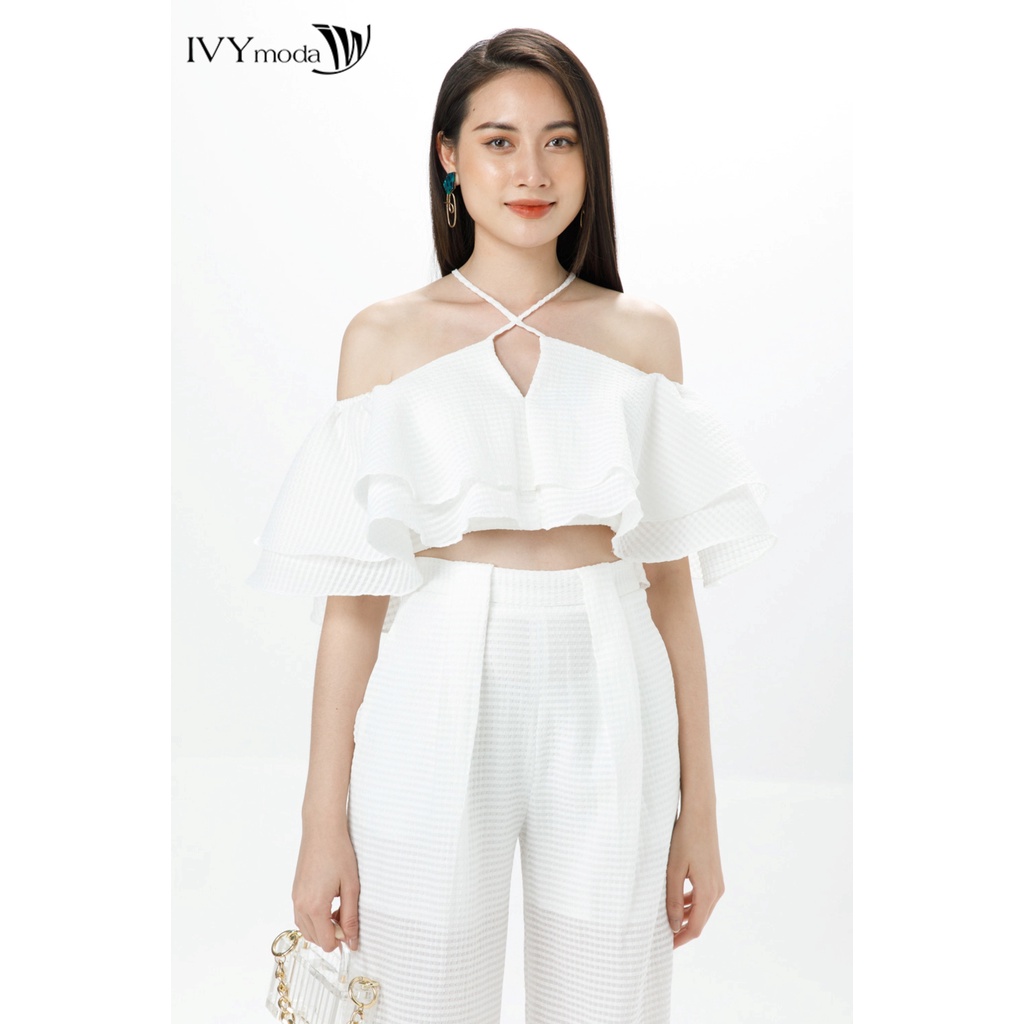 Set áo yếm và quần suông dập nổi nữ IVY moda MS 16B9265