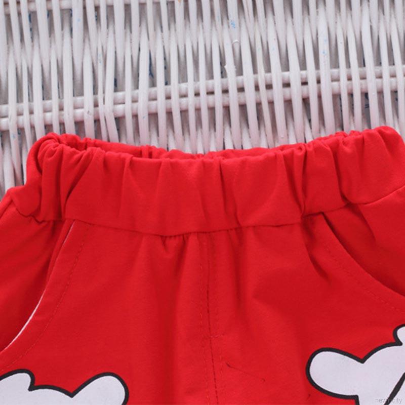 Set áo thun tay ngắn &amp; quần short cho bé trai &amp; gái