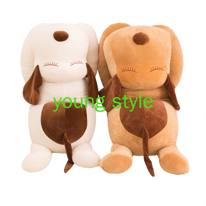 [Giá ưu đãi] Gấu bông teddy Chó tai dài lười biếng, thú nhồi bông hình con chó Size 35cm &amp; 55cm