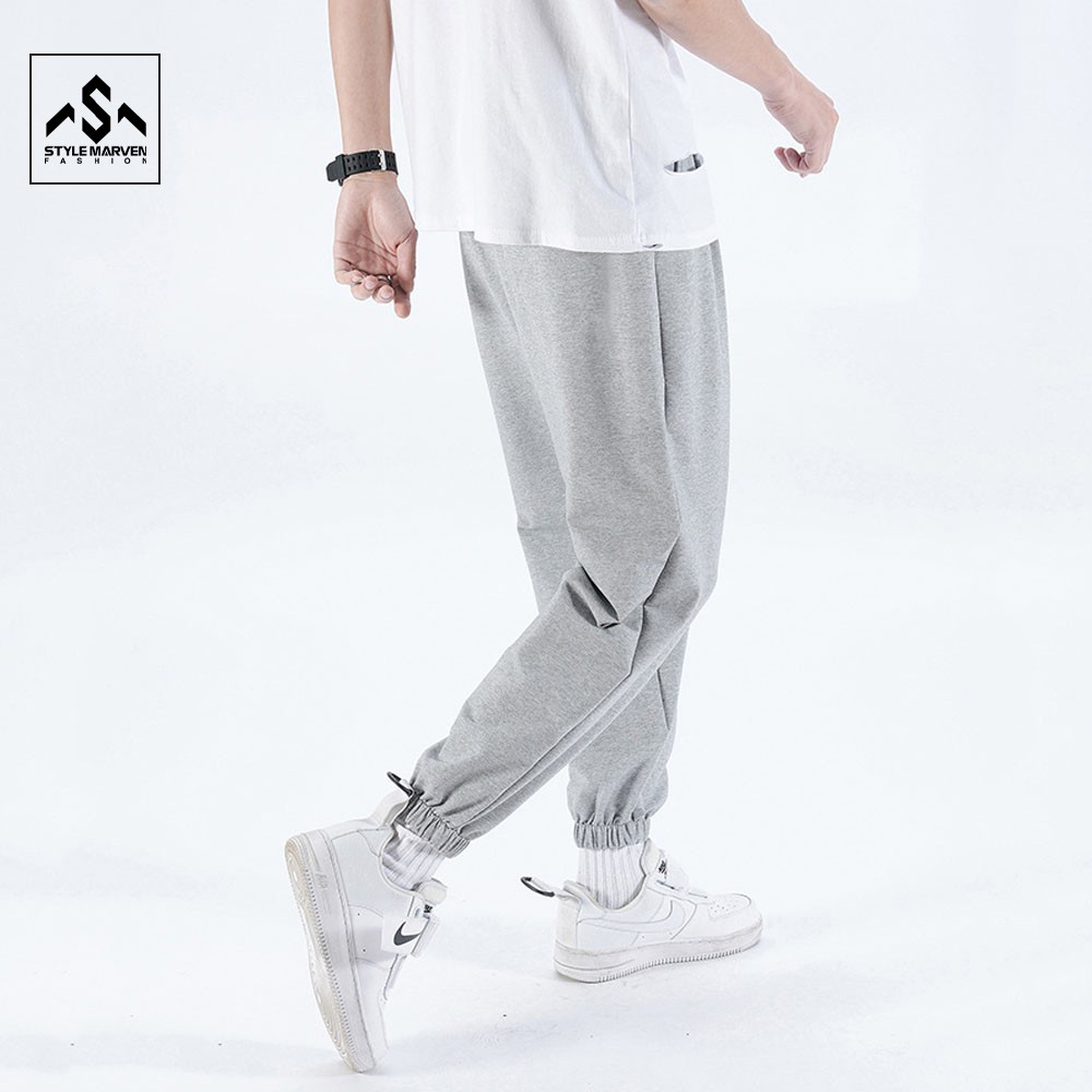 Quần jogger nam bo chun gấu STYLE MARVEN chất thun da cá co giãn - QUAN SM002