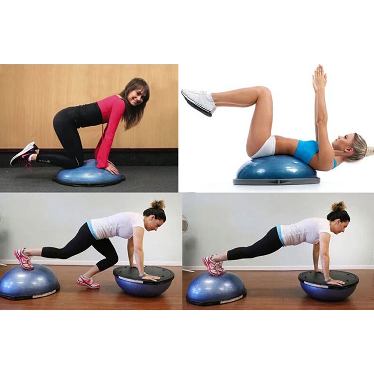 Bóng Bosu Tập Thăng Bằng Yoga Có Dây Kháng Lực Và Bơm