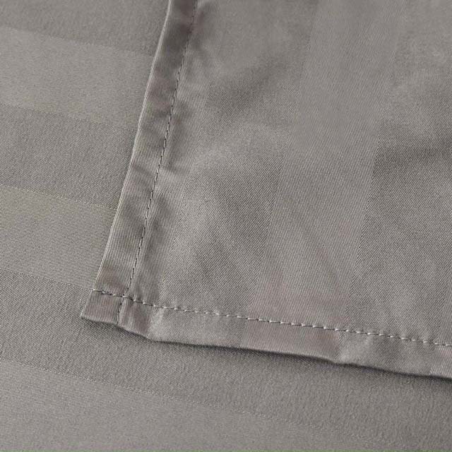 Bộ ga giường cotton kẻ sọc 3f LIDACO chuyên dùng khách sạn, homestay - Màu Ghi
