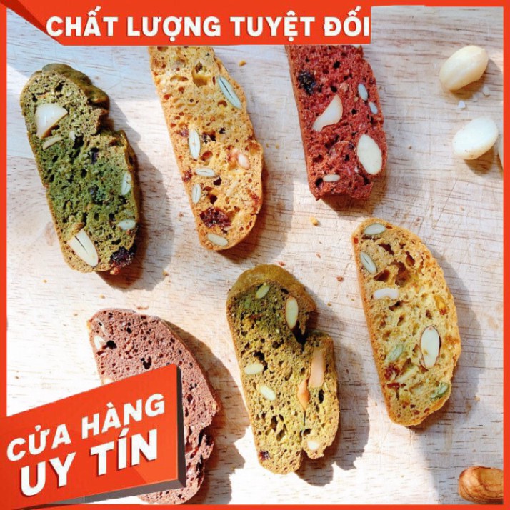 Siêu Sale 50% : Bánh Biscotti hỗ trợ giảm cân và ăn kiêng , tập luyện thể thao của Lộc Lá Healthy Food