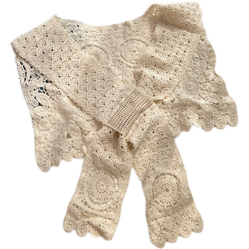 Khăn Choàng Cổ Và Khăn Choàng Ren Thêu Móc Thời Trang Nữ