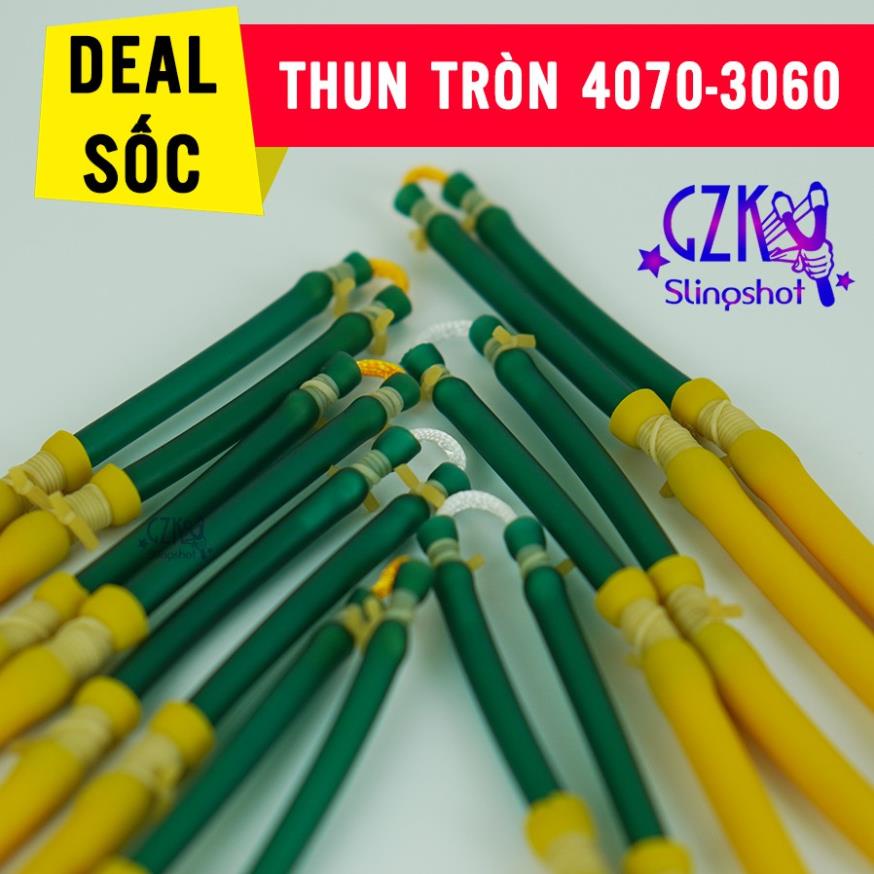 Dây Thun Tròn Bắn Cá, Mã 4070 - 3060 - Dòng Hai Thun Lồng Vào Nhau Chất Lượng Cao Cho Lực Đều Và Chuẩn Hơn