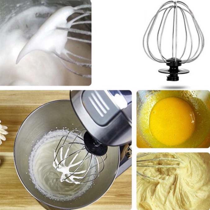 Máy nhồi bột đánh trứng trộn bột làm bánh nhà bếp SOKANY SK-206 với 6 cấp độ xoay, tô trộn Inox 5L