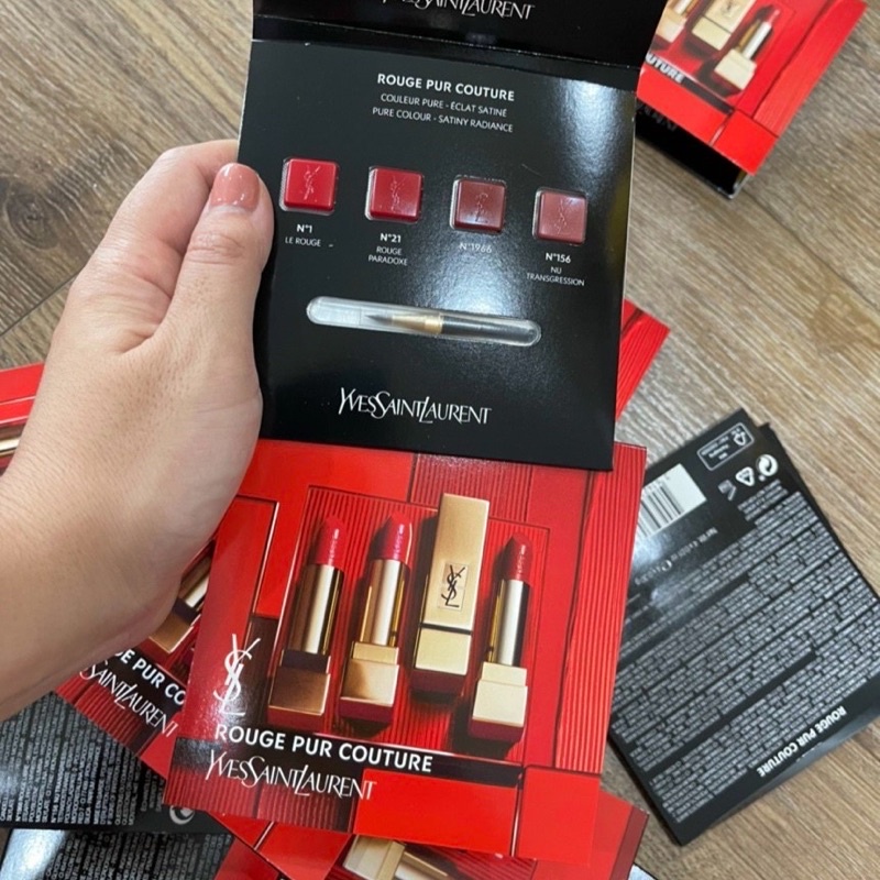 Bill sephora -usa - Mẫu thử son YSL Rouge pur couture gồm 4 màu