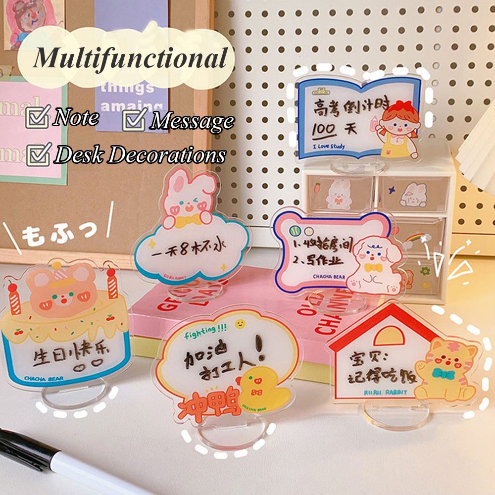 Bảng trắng viết ghi chú mini bằng acrylic trong suốt để bàn