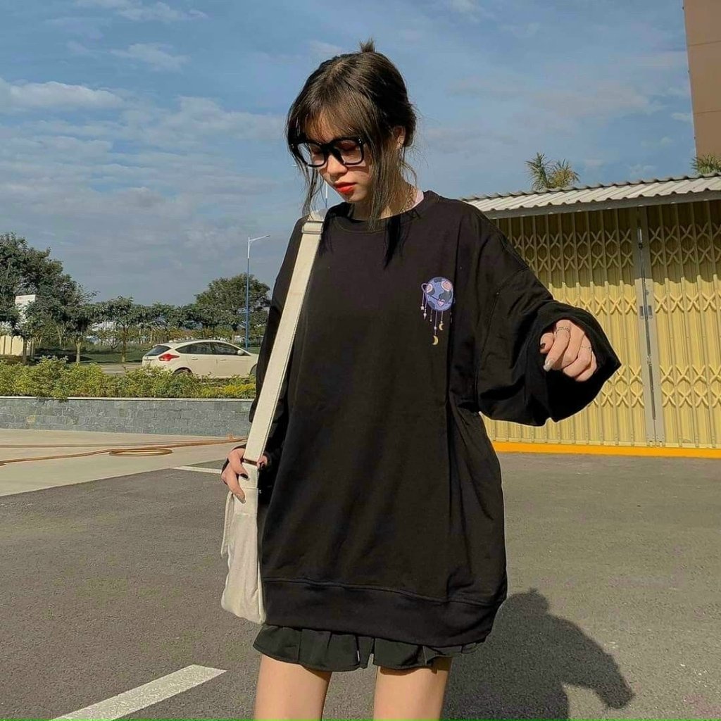 Áo sweater nỉ form rộng nam nữ ulzzang hottrend phong cách unisex street style AKN17 LECHAU trẻ trung năng động cao cấp