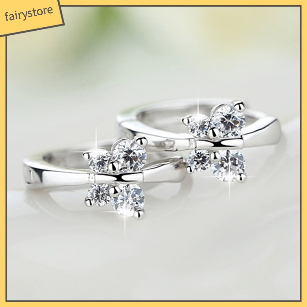 Bông Tai Hình Bướm Đính Đá Thời Trang Cho Nữ