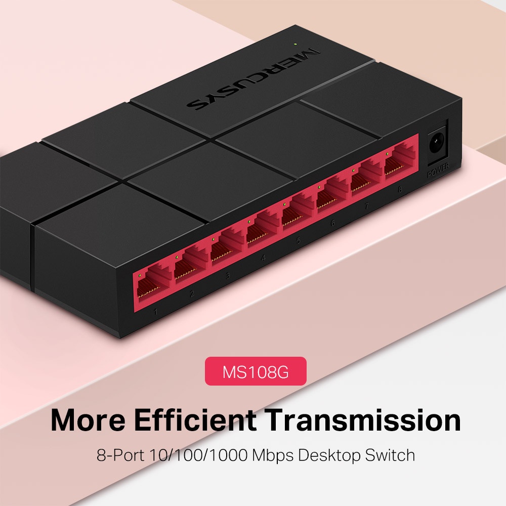 Bộ chia mạng Mercusys MS108G 8-Port 10/100/1000 Mbps,switch hàng chính hãng