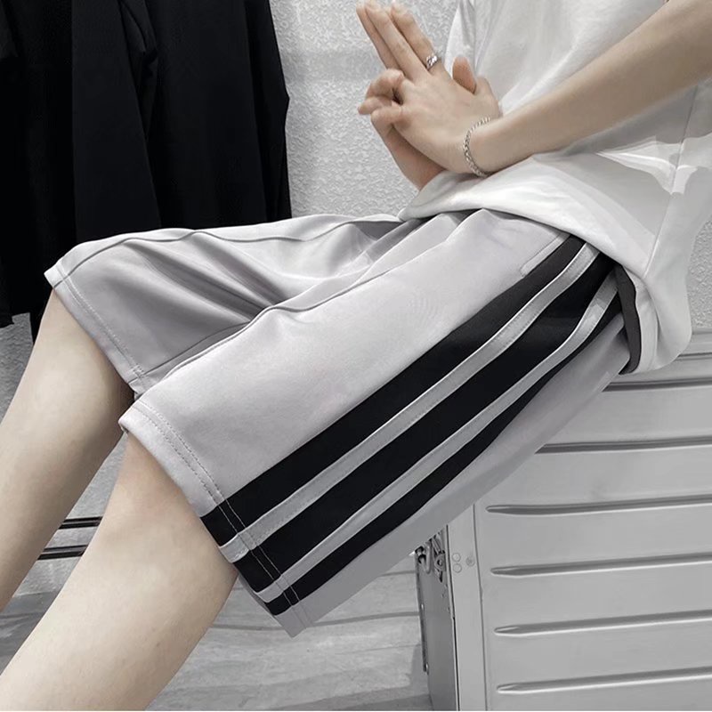 Quần Short Thể Thao Ống Rộng Kẻ Sọc Thời Trang Mùa Hè Hàn Quốc Cho Nam Size M-3XL