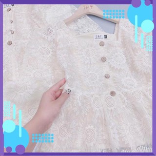 Oder  ÁO REN CỔ VUÔNG 2 LỚP CHO NỮ