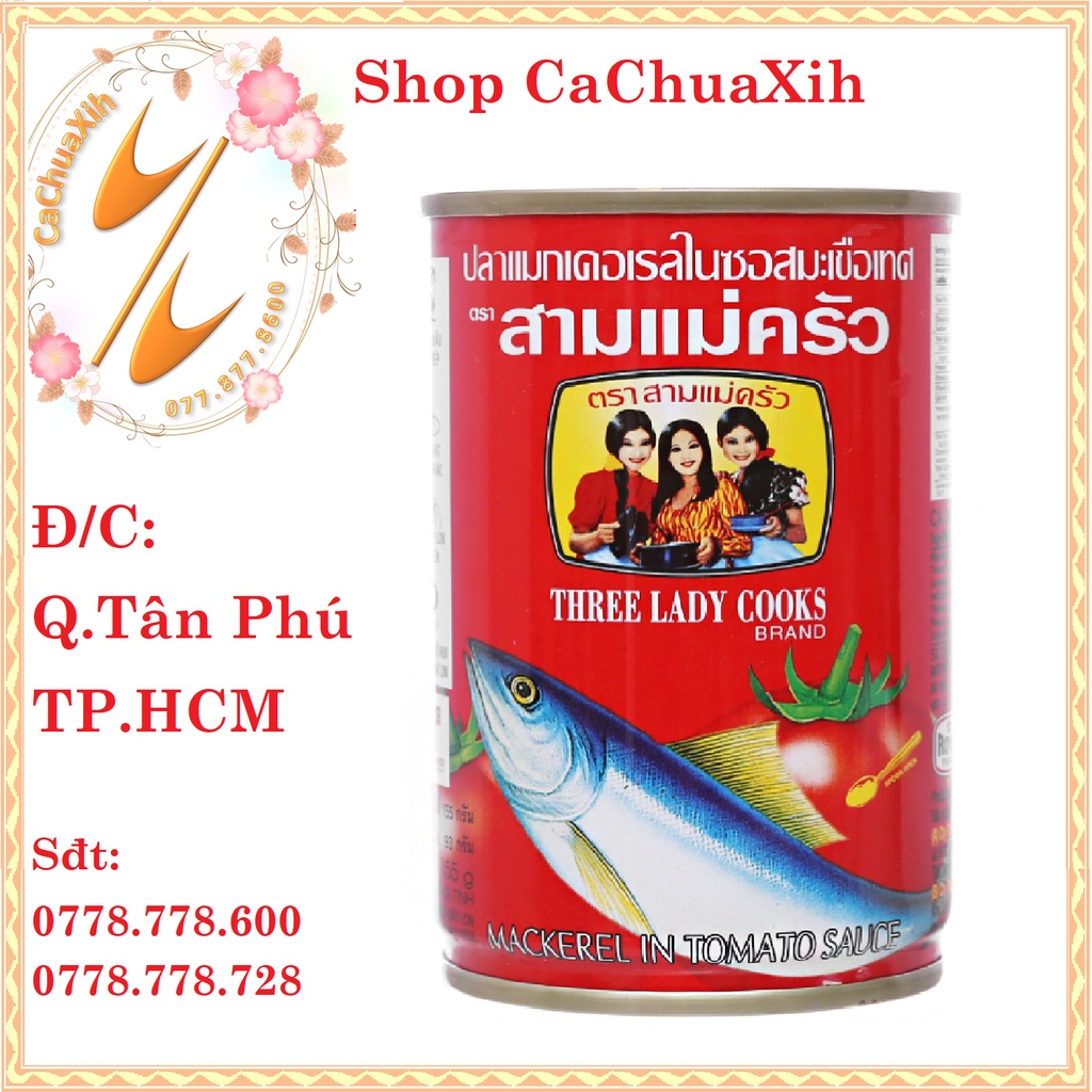  Cá nục xốt cà 3 Cô Gái hộp 155g