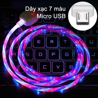 Cáp sạc dữ liệu 7 màu Micro USB thoại