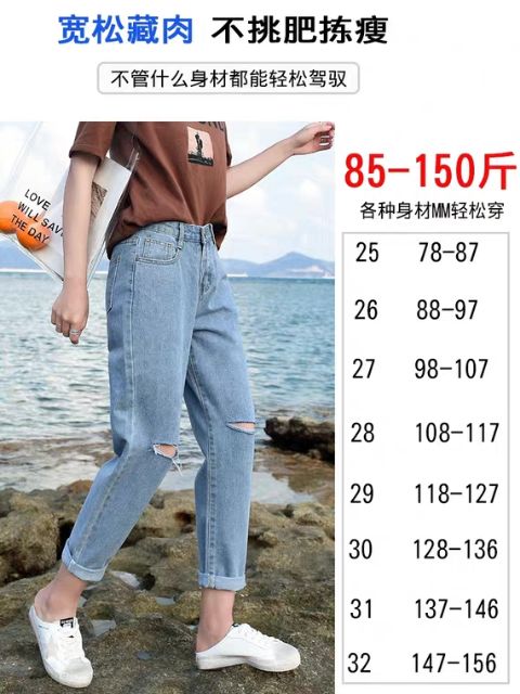 Quần slim baggy jeans rách gối đen basic ulzzang lưng cao kèm ảnh thật có BIGSIZE