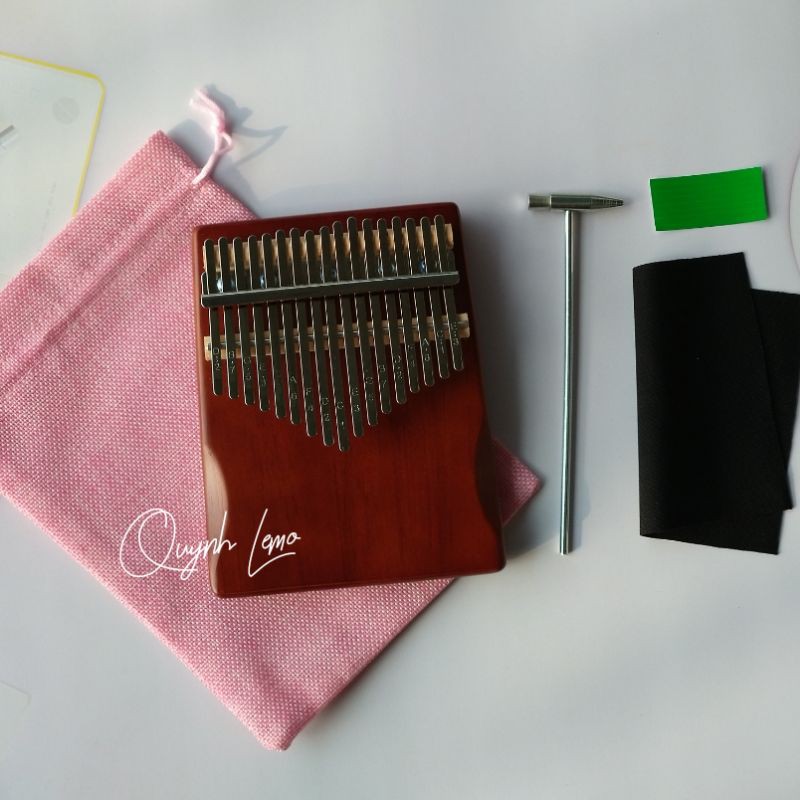 Đàn kalimba 17 phím QUYNHLEMO, Kalimba rẻ màu đen, nâu, xanh, gỗ, đàn piano ngón tay cái 21 phím, tặng đủ phụ kiện