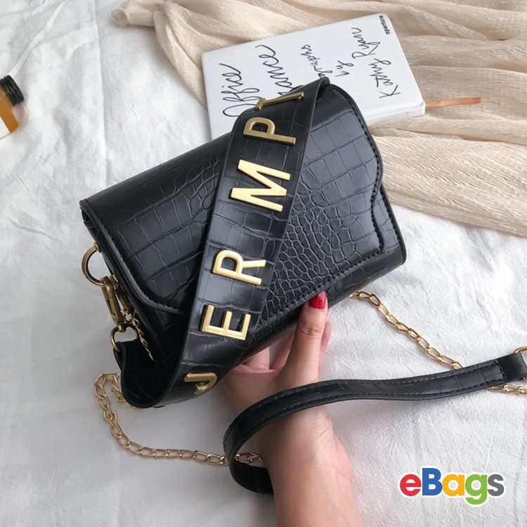 [ Túi Vuông ] Túi Đeo Chéo Nữ Dây Đeo Bản To In Chữ Nổi Phong Cách TEB295