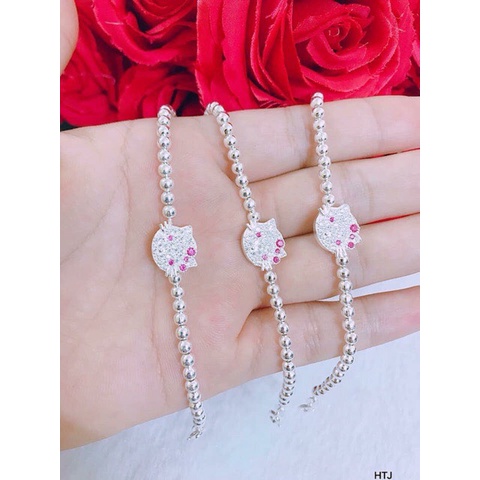 Lắc tay cho bé, lắc tay mèo kitty chuẩn bạc ta - Kho sỉ bạc Nhất Linh