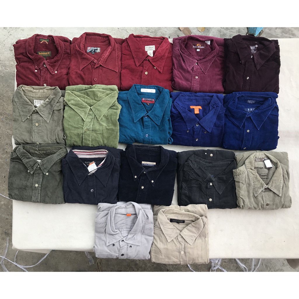 Áo sơ mi nhung tăm secondhand | BigBuy360 - bigbuy360.vn