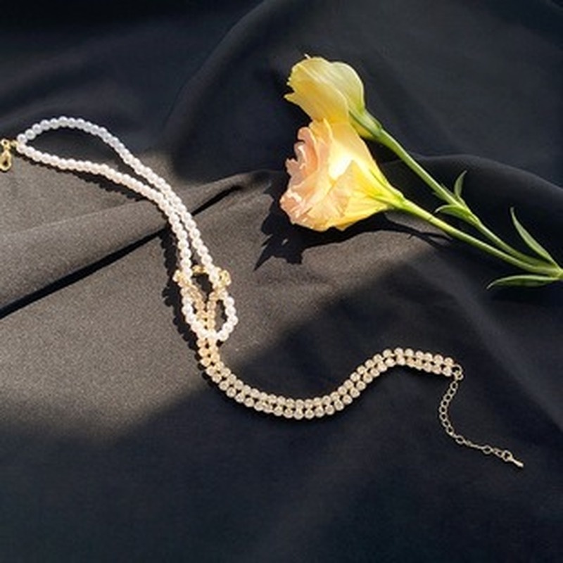 Vòng Cổ Choker Phối Hạt Ngọc Trai Thời Trang Xinh Xắn Cho Nữ