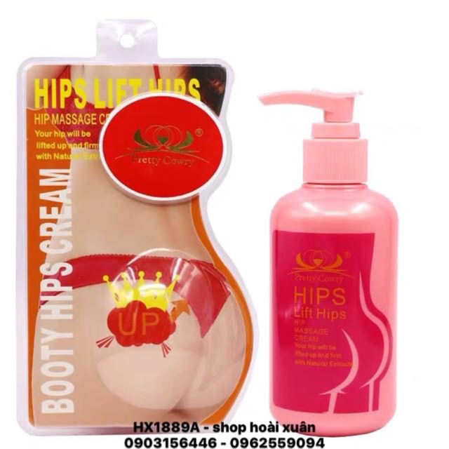 Kem nở mông Pretty Cowry Booty Hips Lift Hips cream làm săn chắc mông 200ml - HX1889A